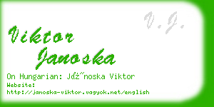 viktor janoska business card